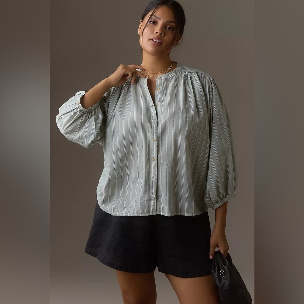 Anthropologie The Sidney Batwing Blouse by Pilcro size Large